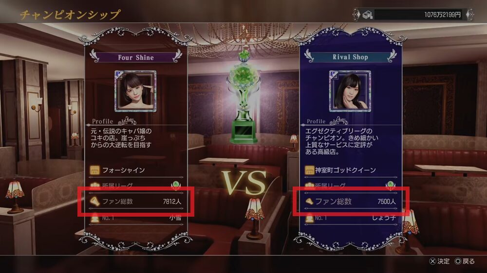 ファン数が相手より上回ったらチャンピオンシップへ挑戦の画像