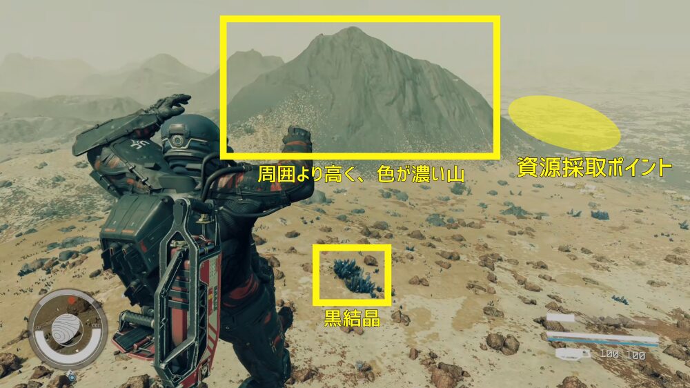 画像：採取ポイントの目印